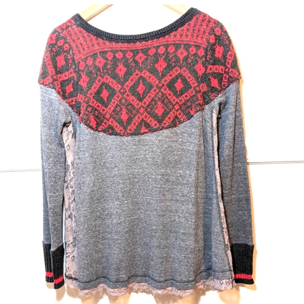 Free People Waffle Pullover Top